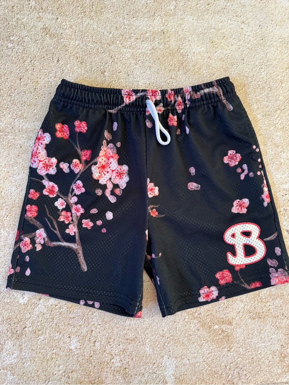 🌸 Bucketsquad BKTSQD Cherry Blossoms Mesh Basketball Shorts YXL 🌸